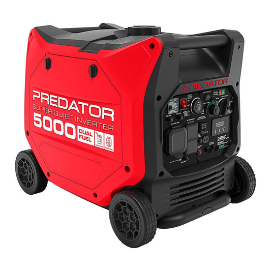 Predator 5000 Watt SUPER QUIET Dual-Fuel Inverter Generator with CO SECURE Technology, CARB