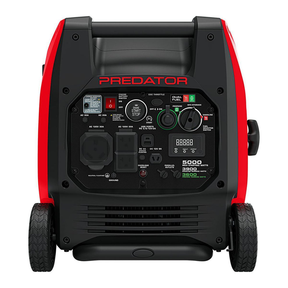 Predator 5000 Watt SUPER QUIET DualFuel Inverter Generator with CO SE